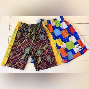 Flow Society Lacrosse unlimited  Shorts Rasta colorful Boys Youth Small
